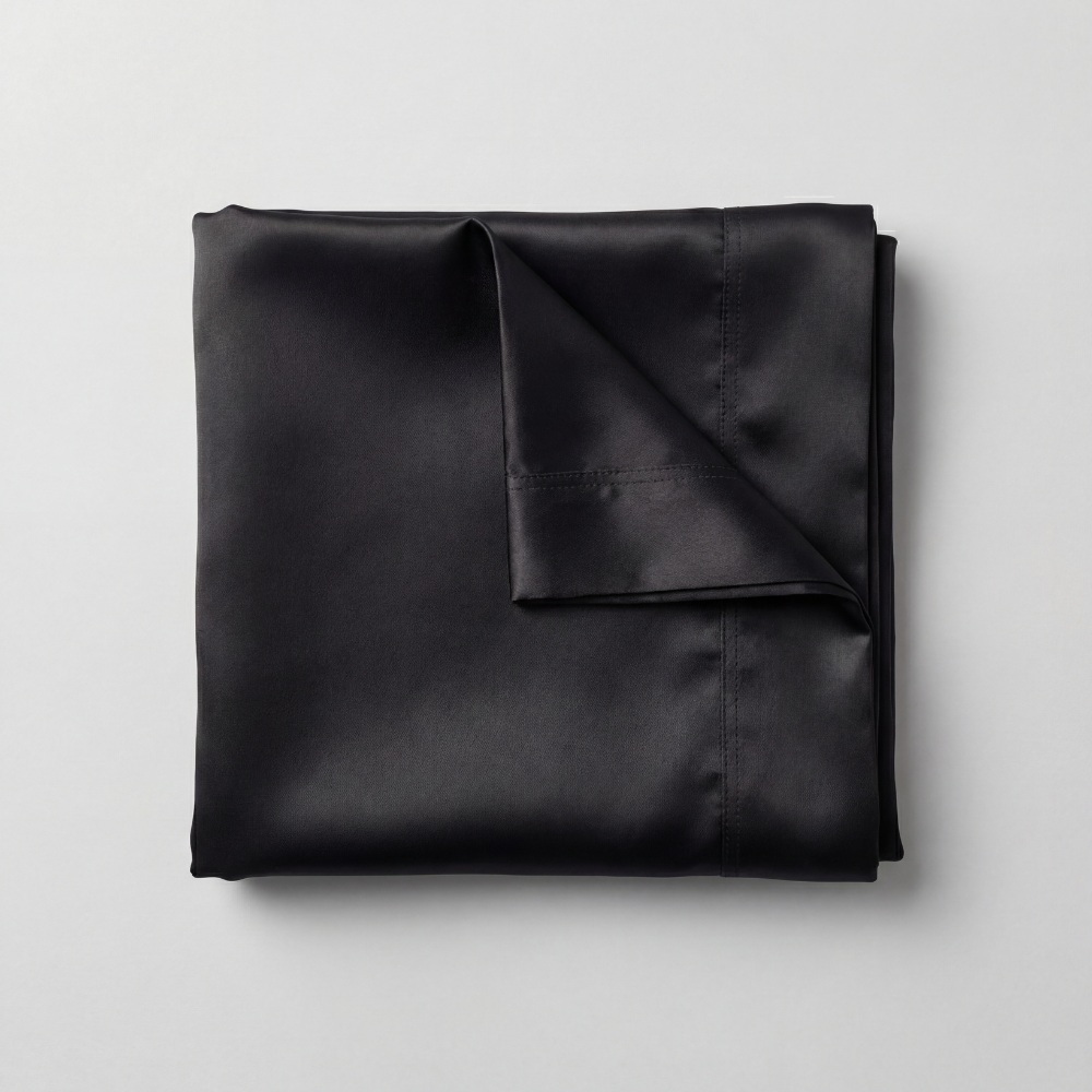 Black Silk Pillowcase